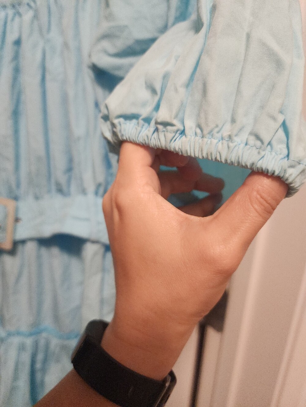 Light Blue Ruffle Dress - Picture 3 of 5